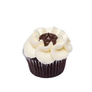 Edelweiss Chocolate Cupcake White Frosting Solo Angle -40